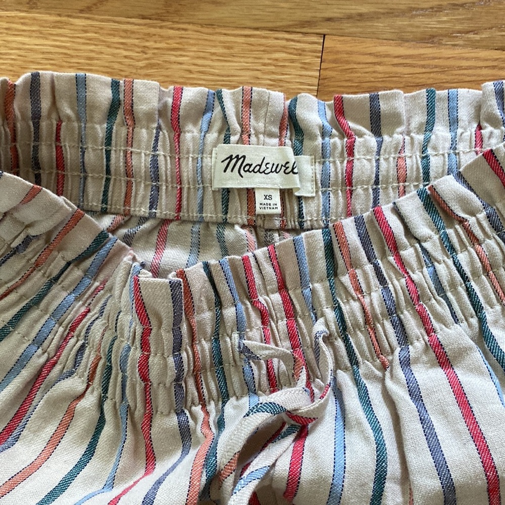 Madewell Drawstring Pull-On Shorts in Rainbow Stripe - Picture 4 of 9
